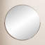Ames Round Stainless Steel Beveled Mirror-801500185