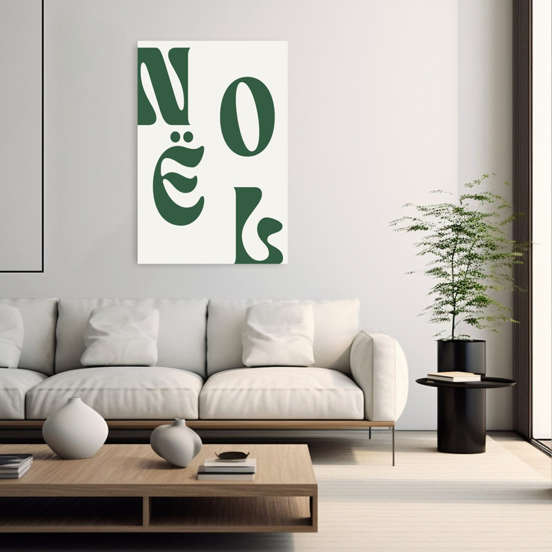 Noelno03 Elegant Minimalist Modern Winter Architecture Wall Art Print 1 Piece Wrapped Canvas Wall Art, 152.4cm H x 101.6cm W