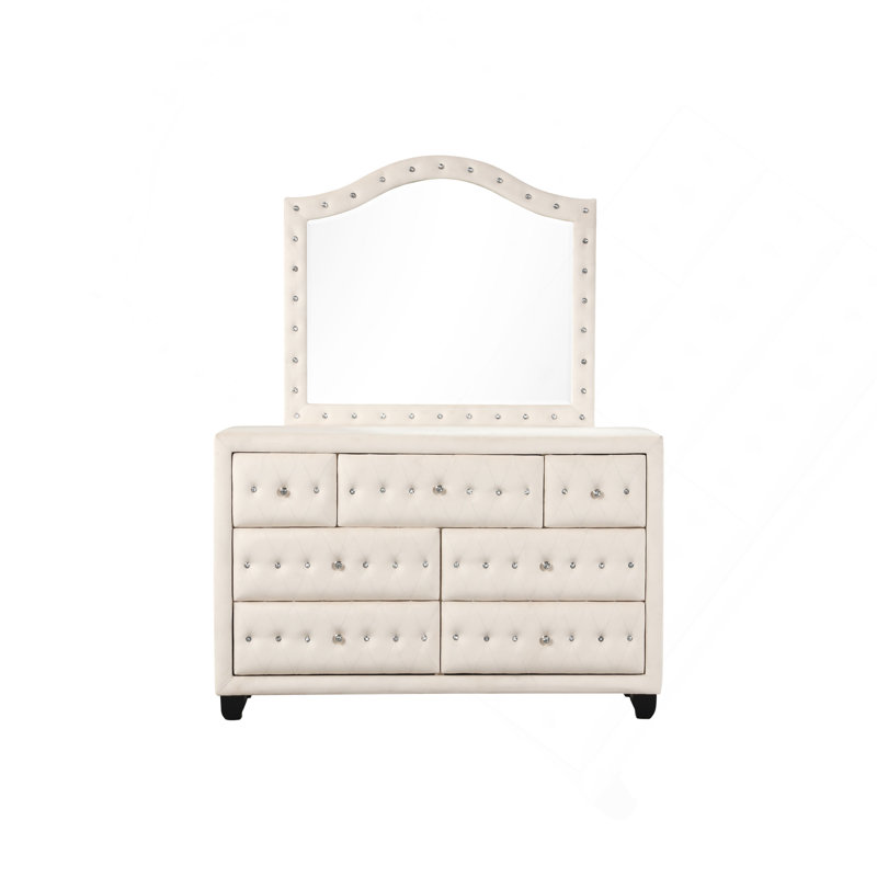 Commode rembourrée à 7 tiroirs Sophia