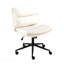 Chaise de bureau blanche pivotante ajustable, siège large, coiffeuse-756570625