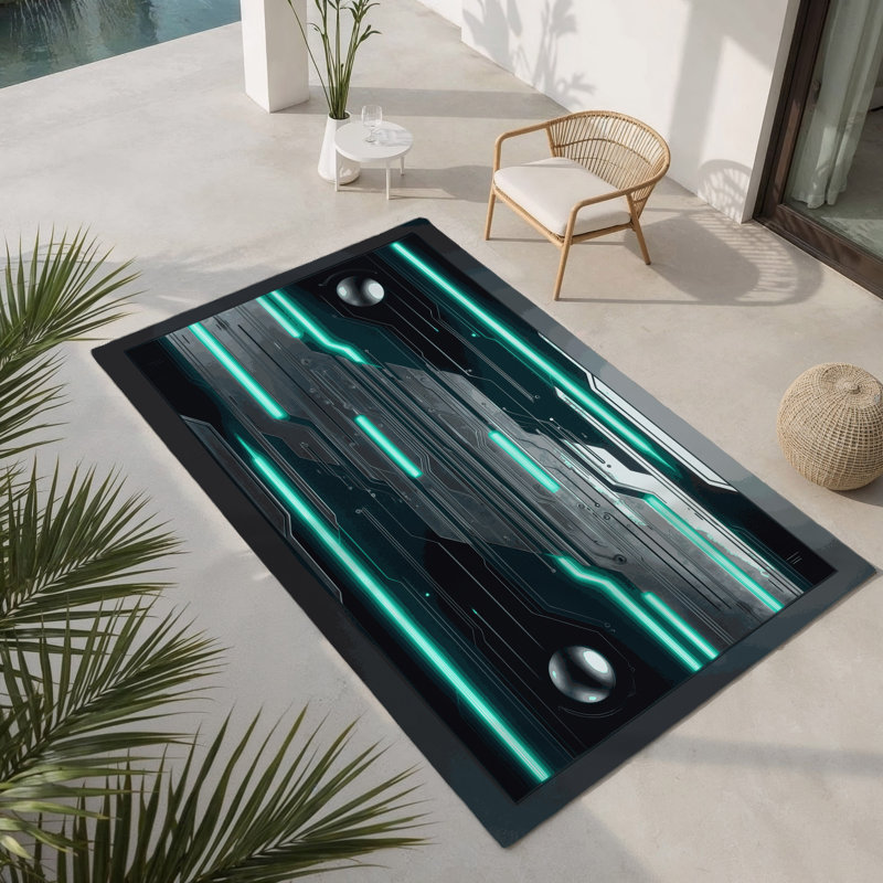 Void Cluster Indoor And Outdoor Area Rug, Rectangle 1 pi 6 po x 2 pi 6 po