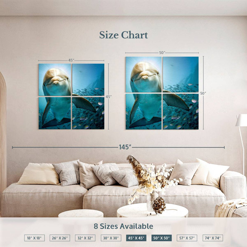 Brampt Curious Dolphin, 45" H x 45" W