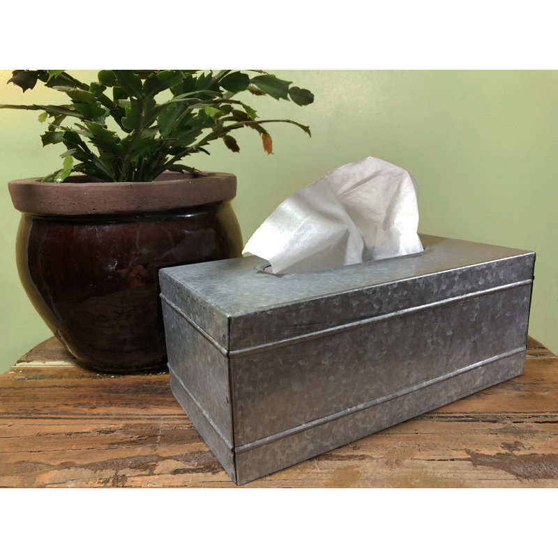 Babig Galvanized Rustic Tissue Box Cover