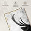 Visage de cerf noir et blanc sur toile-2068367187