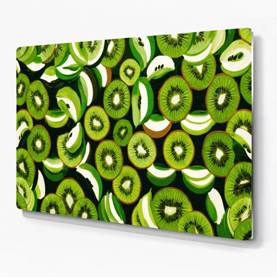 Fruit Kiwi Green Metal Wall Art
