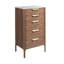 Walnut chiffonier with marble-look top