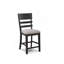 Mobilier de salle à manger en bois à dossier et échelle 2 pièces noir / gris