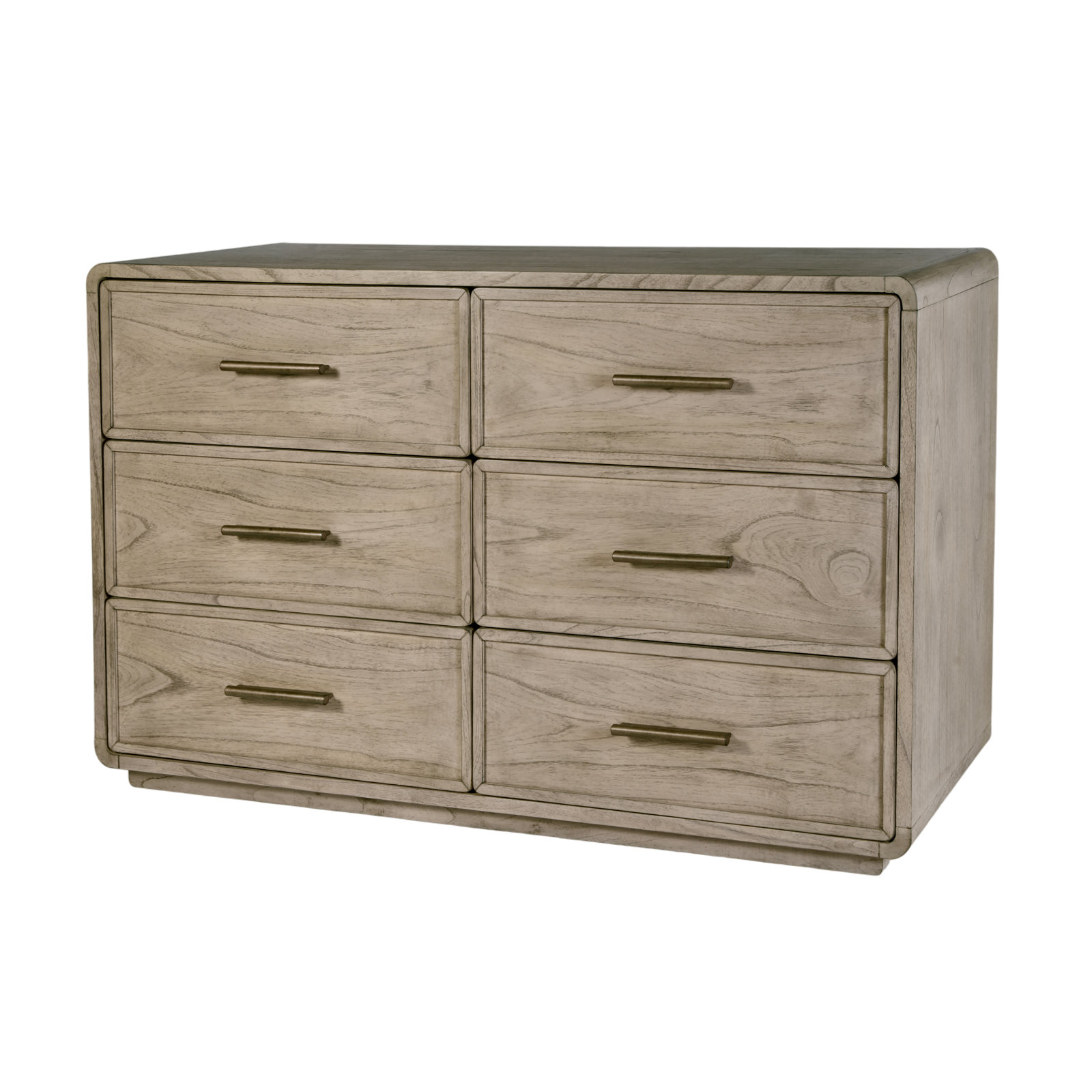 Brewster 6-Drawer Dresser, Medium Oak Brown