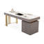 Bureau double caisson en pierre frittée avec tiroirs-910476819-910476817