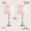 Ensemble de lampes de table chromées 25,5 po Couey