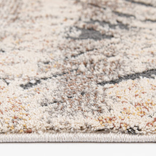 Brayden Studio® Hamadi Sianna Ivory Abstract Indoor Polyester Area Rug