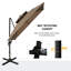 Parasol excentré 10 pi avec base Outsunny