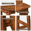 Banc échelle en bois d'hévéa pliable Fletchley-2090851125