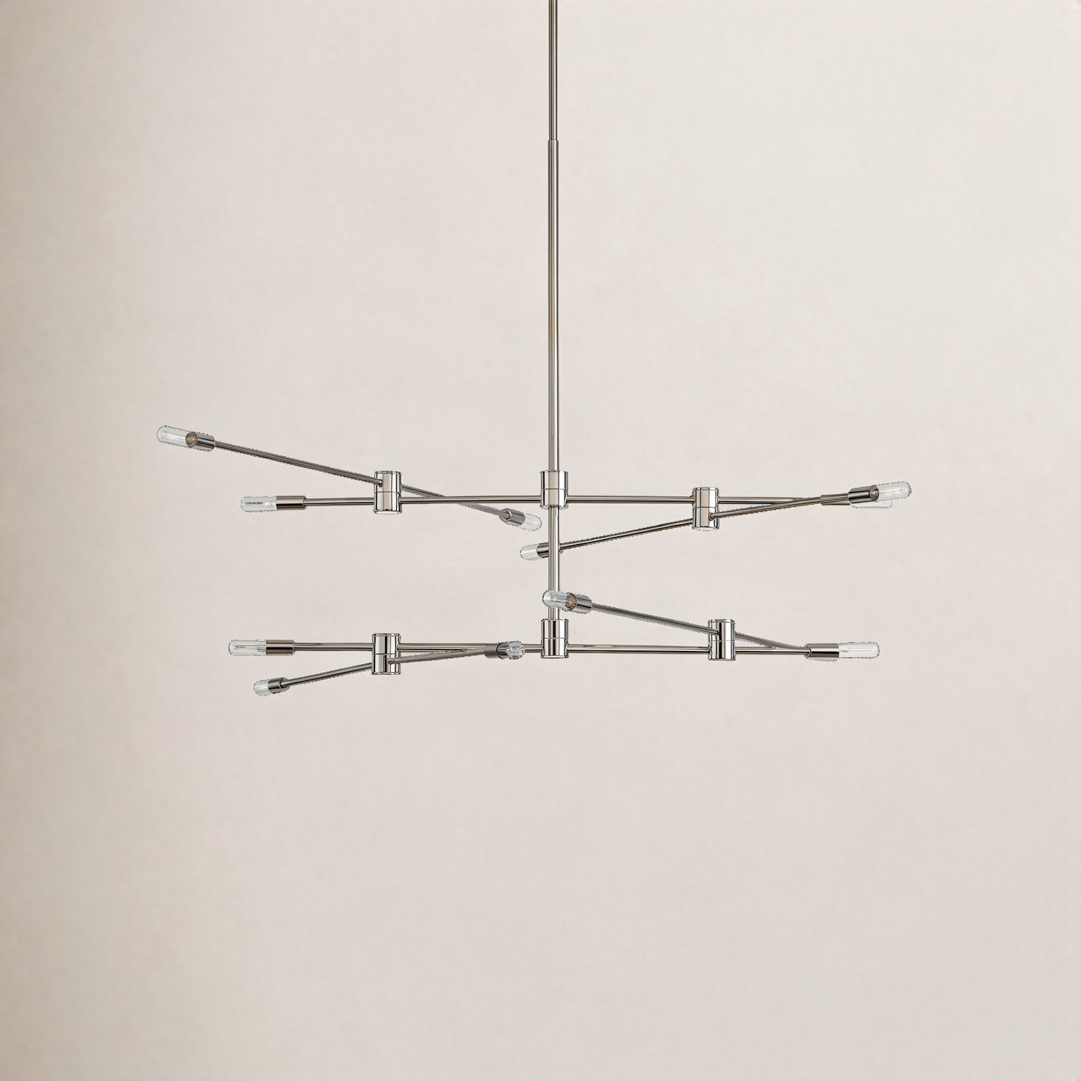 Jordy 12-Light Chandelier, Polished Nickel