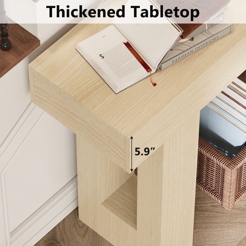 63-Inch Farmhouse Entryway Tablefarmhouse Entryway Table, 63-Inch Long Narrow Console Table Behind The Couch, Wooden Rectangular Sofa Table For Entrance, Hallway, Living Room