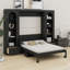 Murphy Platform Bed With Shelf, Side Cabinets, Drawers And LED-404633853