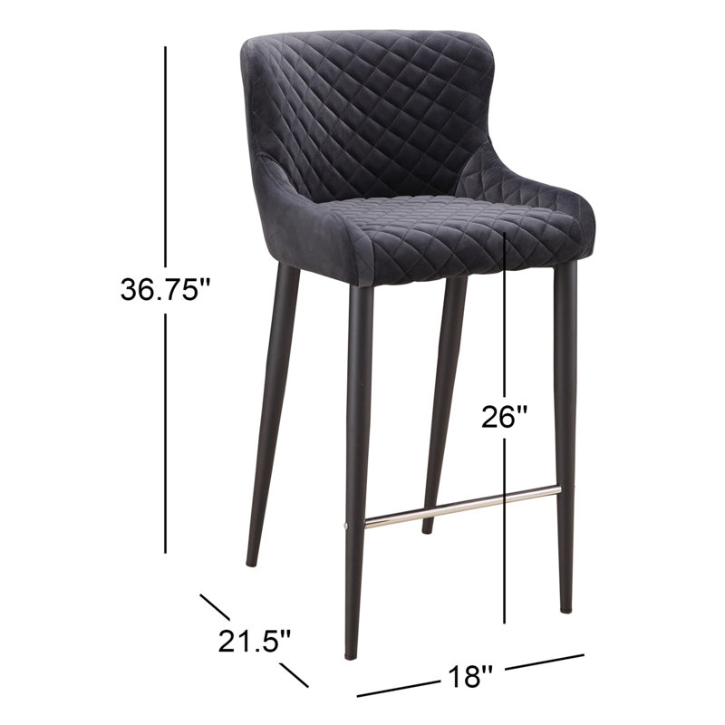 Carly Counter & Bar Stool, Gray, Counter Stool (26" Seat Height)