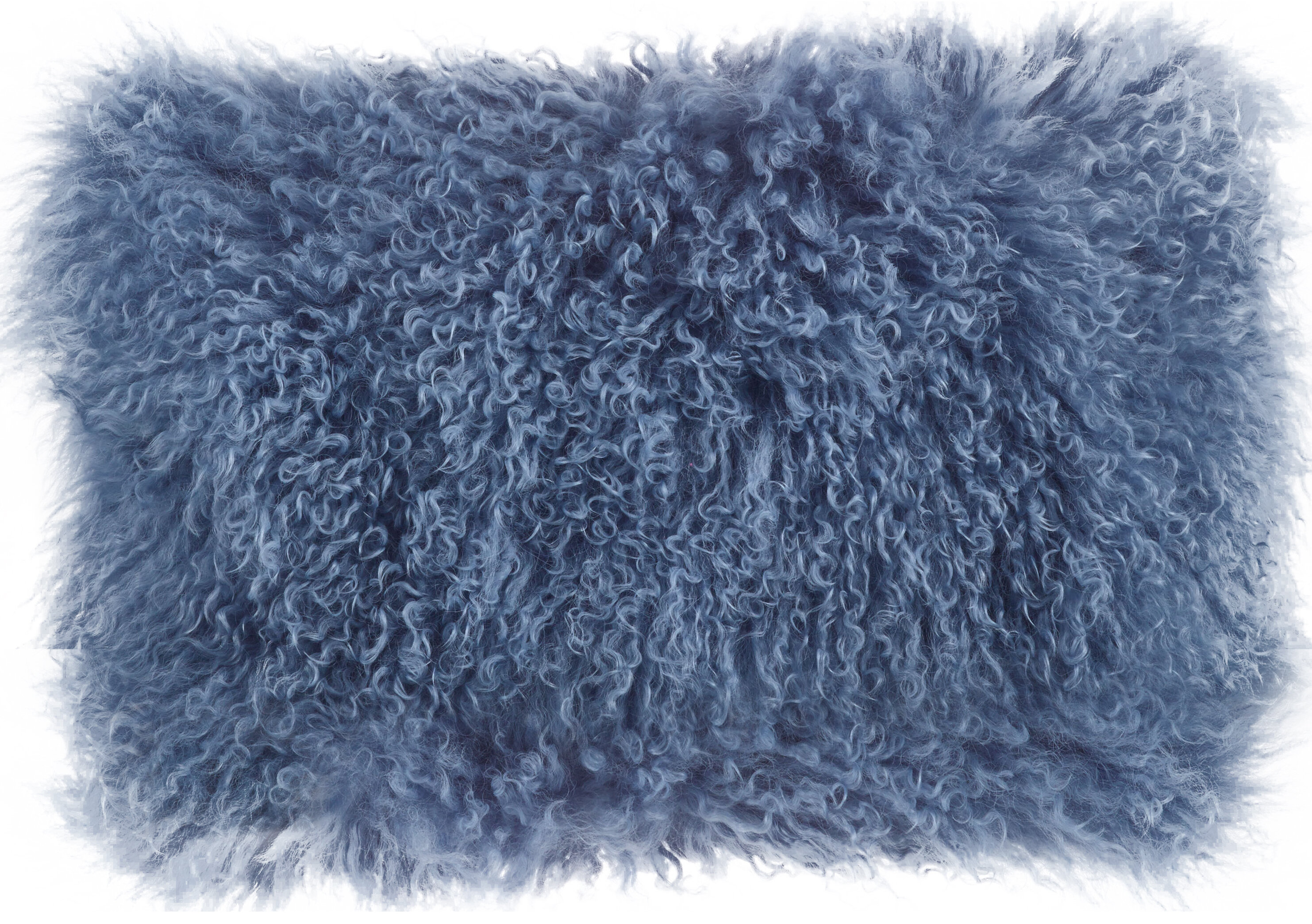 Teal mongolian fur pillow hot sale