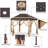 13 Ft. W x 11 Ft. D  Slolar Powered Metal Patio Gazebo with Sidewalls-110743370
