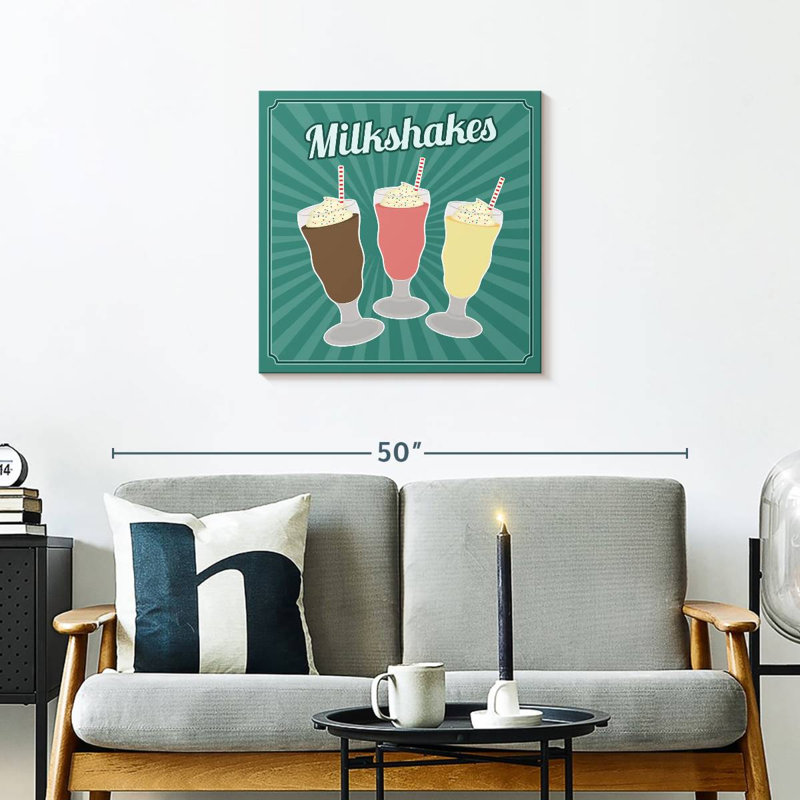 Milkshakes de style rétro Yarlin, H 24 po x l 24 po