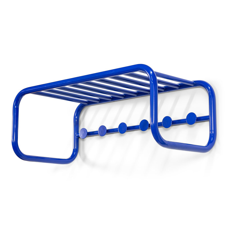 Retro Steel Wall 5 - Hook Coat Rack, Blue