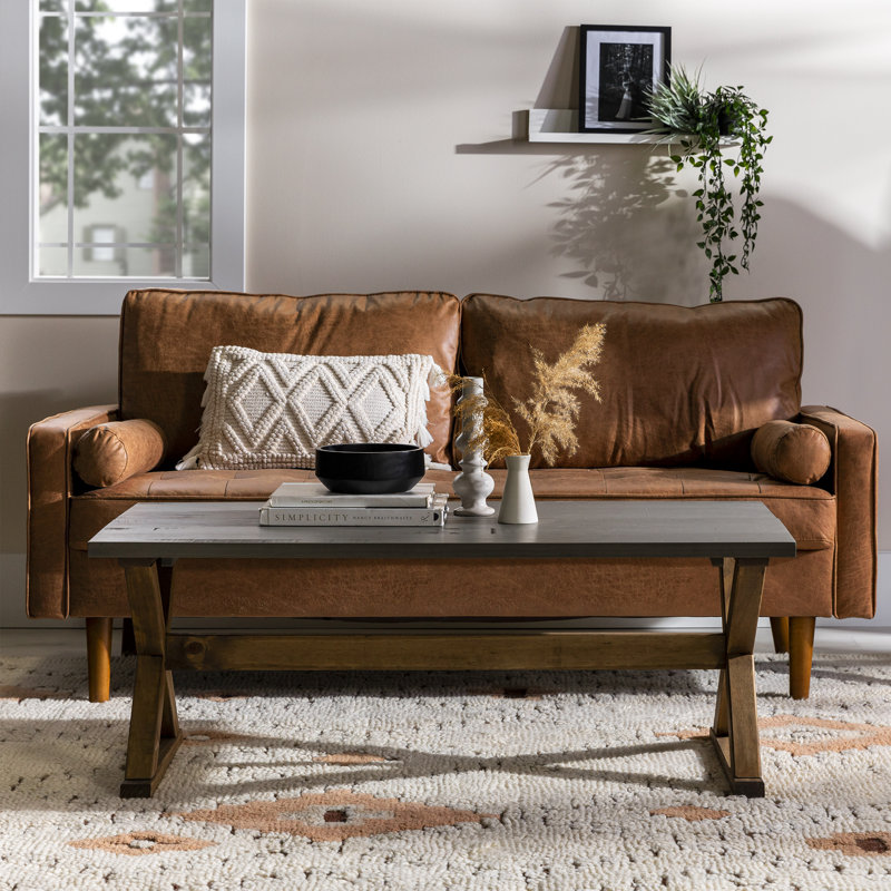 Table basse Kyndra, Gris, Brun