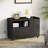 File Cabinet with Charging Station, Mobile Lateral Filing Cabinet with Locking Drawer, Printer Stand with Open Storage Shelf with Wheels, for Letter/Legal/A4 Size Files,Black