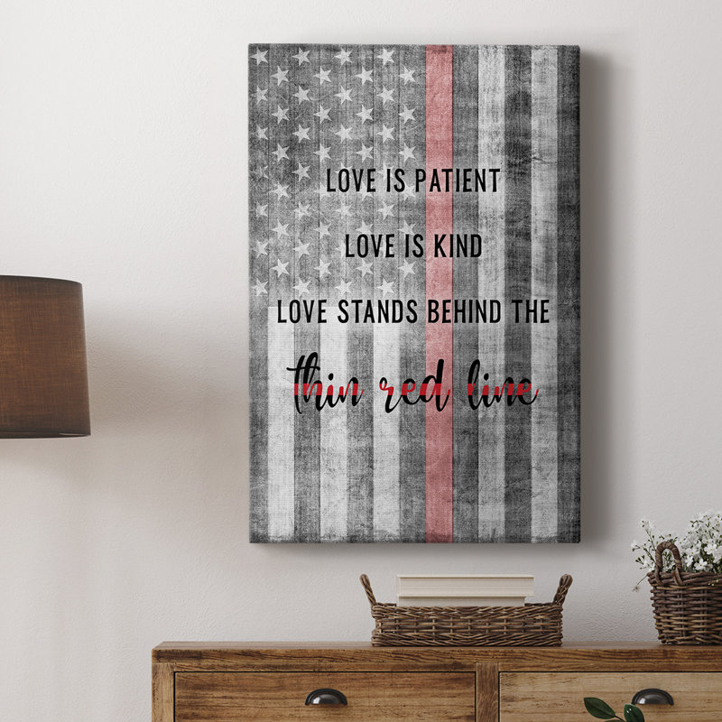 Thin Red Line -Custom Wrapped Gallery Cavas