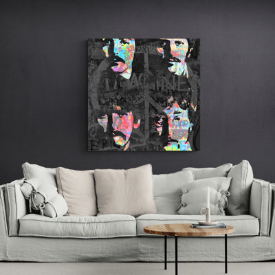 «Peace and Love» par Stephen Chambers, impression sur toile tendue
