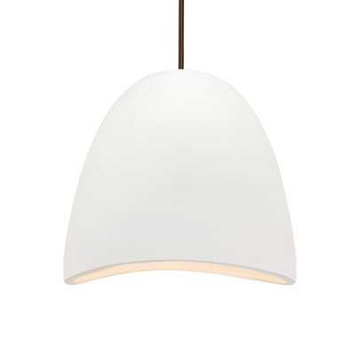 Radiance - Brisa 1-Light Pendant - Bisque - Dark Bronze - 12.5"W x 12.25"H - Dedicated LED - Rigid Stem