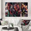 «Red Gladiolus Flowers», 3 pièces sur toile-271642712-271642716