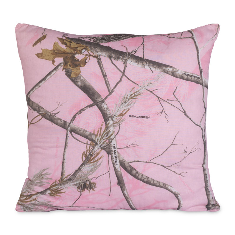 Coussin 18 po x 18 po Realtree AP, Rose