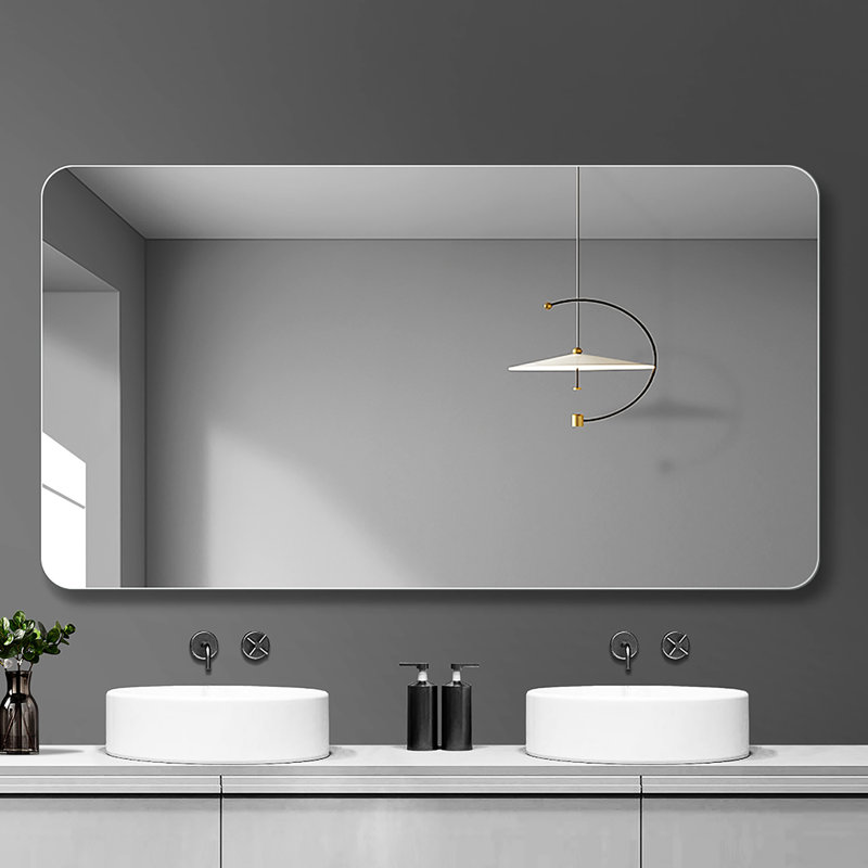 Bathroom Mirror - Fog Waterproof. R50 Round Corner. 5Mm Silver With High-Resolution Imaging. -Proof. Horizontal/Vertical Hang Options Available. 28.7In. 40.54In. 0.59In Height. 20.99Lb
