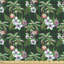 Pesmes Bouquet with Exotic Flowers Leaves Palms and Flamingos Fabric