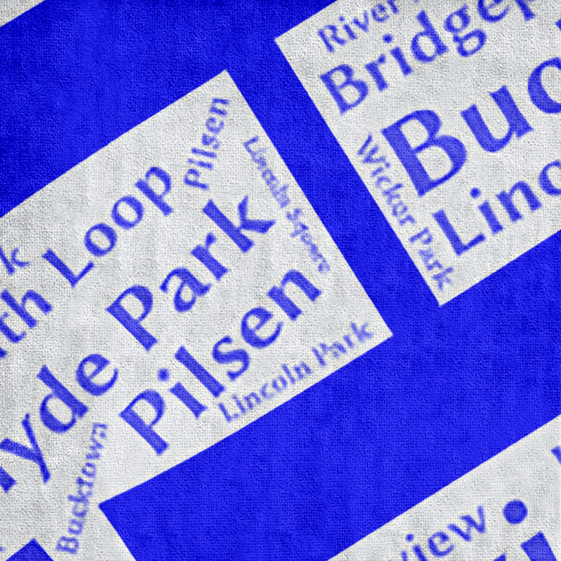 Bath Towel, Blue, Microfiber, Chicago