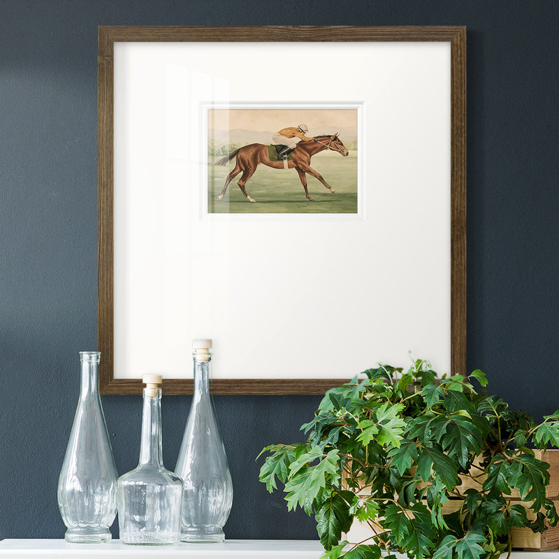Équitation rétro II - cadre photo unique, H 17 po x l 17 po x P 1,25 po