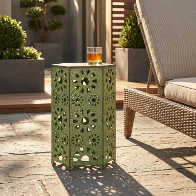 Table d'appoint avec motif découpé Sunburst