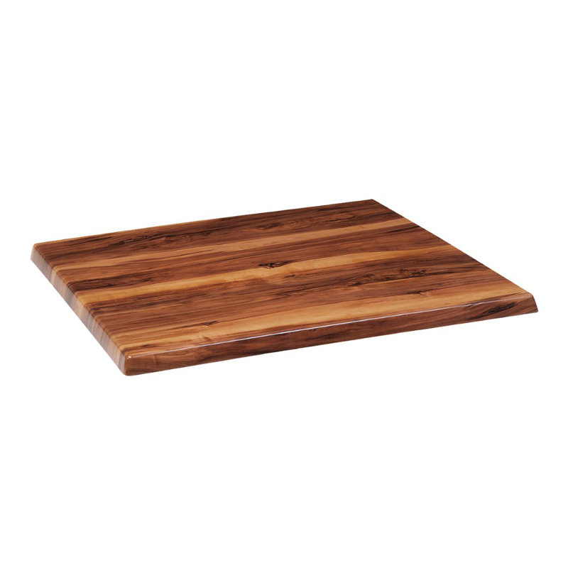 Plateau de table carré biseauté, Brun pâle, L 27,5 po x L 27,5 po