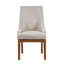 Ensemble de 2 chaises d'appoint en tissu synthétique Gilsea, cuir synthétique brun et finition brune