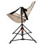 Chaise de camping pliable et portable pour le plaisir en plein air - Chaise berçante pliante kaki dans la cour