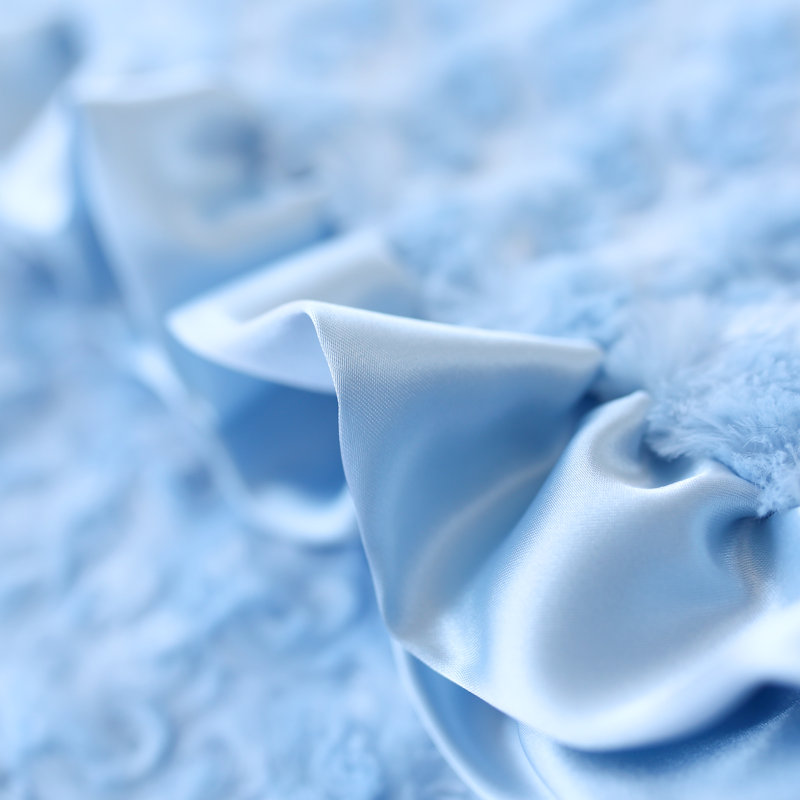 Ruffle Pet Blanket, 34" x 29", Baby Blue