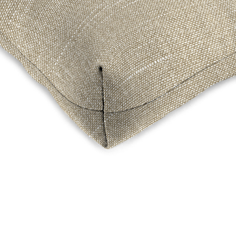Contoured Outdoor Wicker Seat Cushion, Beige