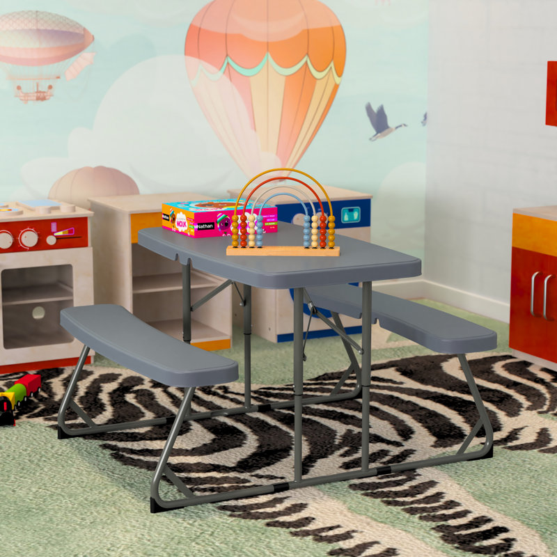 Zoomie Kids Commercial Grade Easy-Fold Folding Plastic Kids Outdoor ...