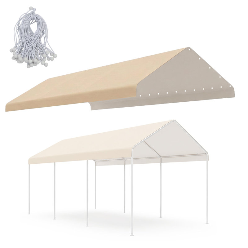 COWVIE Polyethylene Plastic Replacement Canopy for Canopy, Beige
