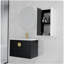 Meuble-lavabo mural 28 po avec lavabo en céramique et armoire d'appoint, porte