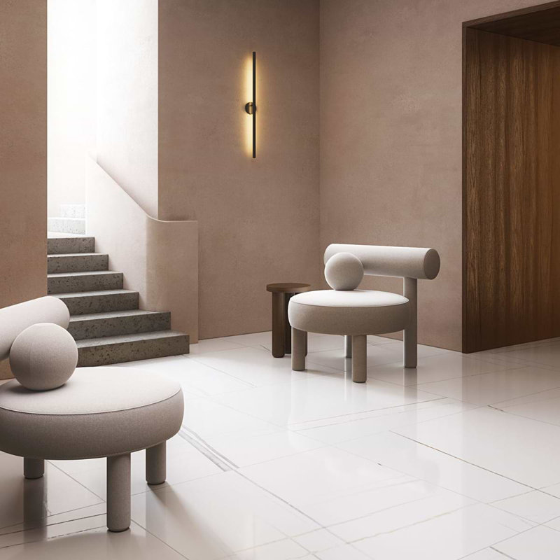 Minera 48X48 Marble Look Polished Porcelain Tile, Blanco White