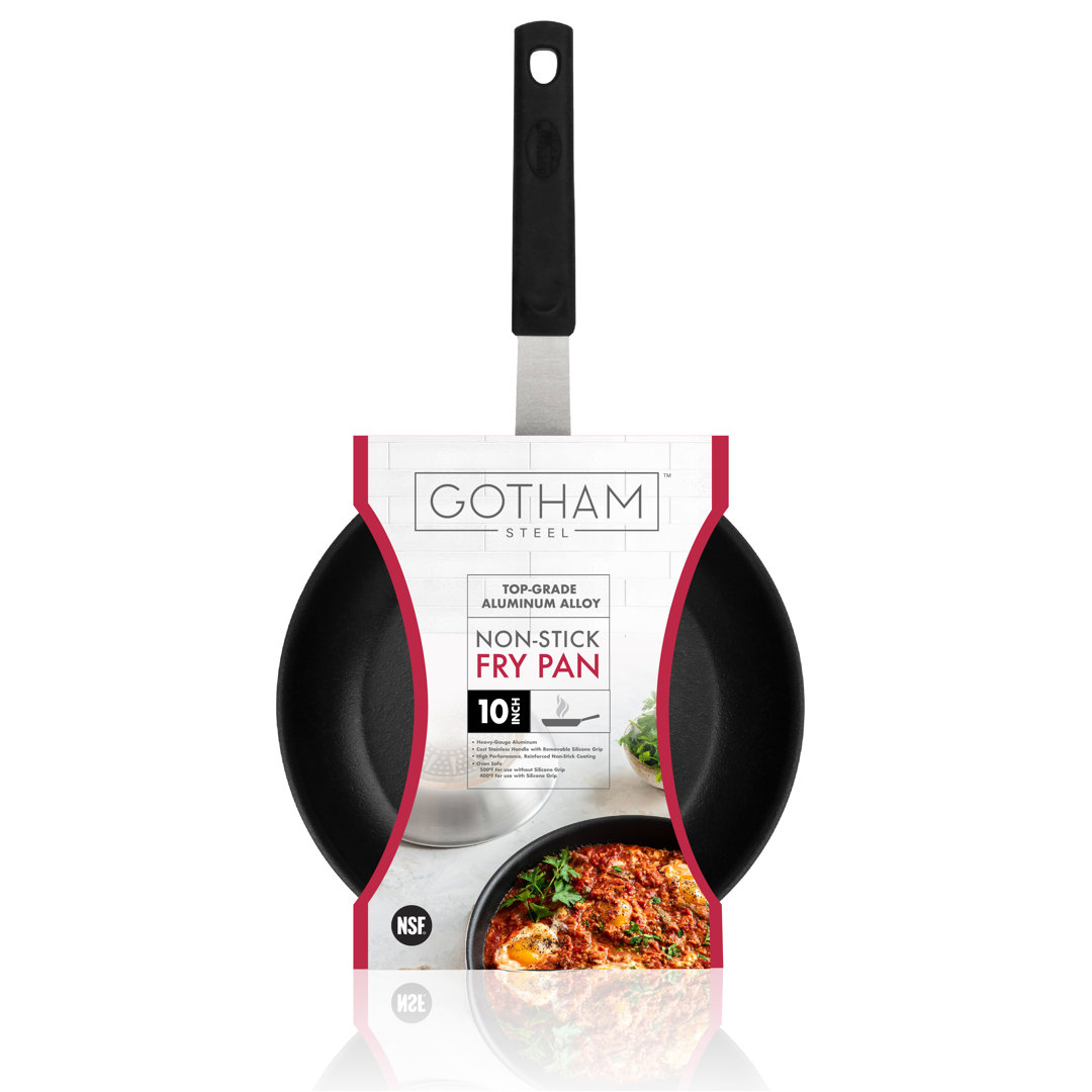 Gotham Steel Professional Series NSF 10'' Fry Pan with Removeable Rubber Handle Gotham Steel