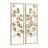 Modern Metal Cut-Out Leaf Wall Decor with Rectangular Frames 