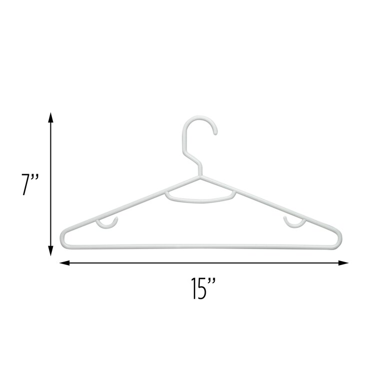 Mainstay : Standard Plastic Hangers, White (Adult 50-Hangers)