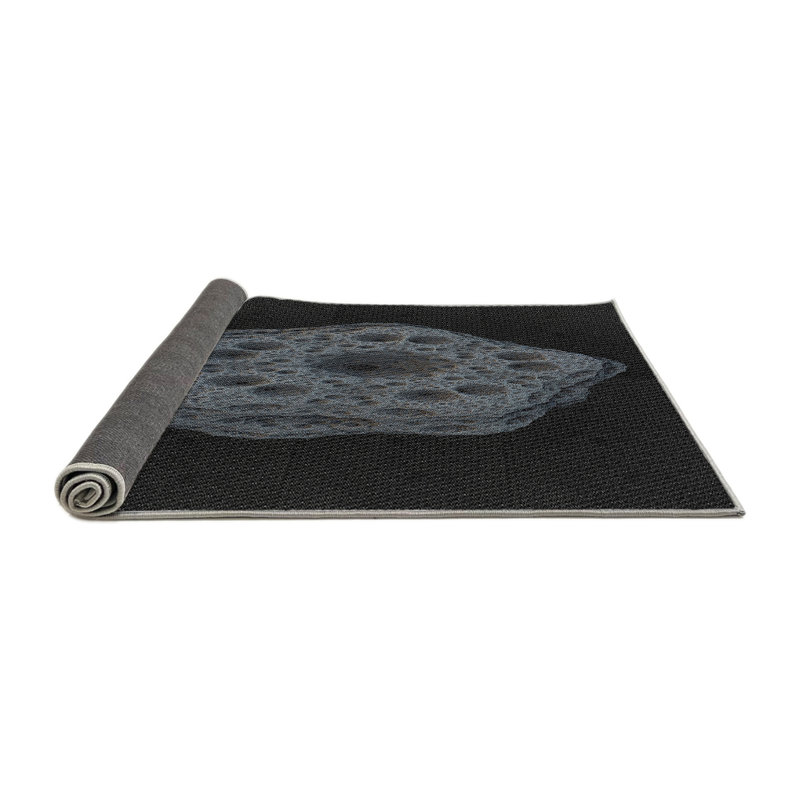 Tapis vert/mauve à motifs/brun, Rond 8 pi